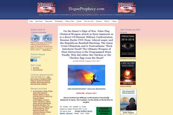 hogueprophecy.com site used Prophecytheme