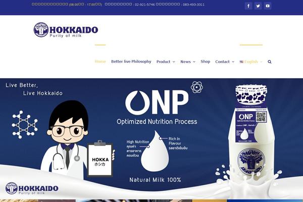 hokkaidomilk.com site used Avadas