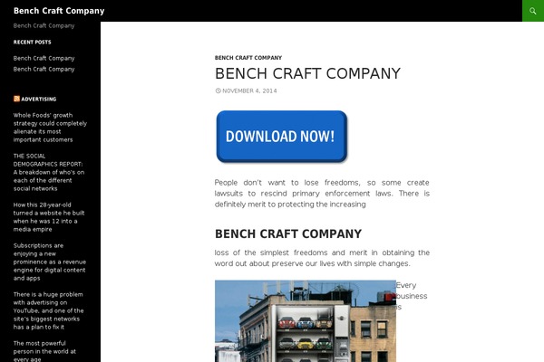 Twenty Fourteen theme site design template sample