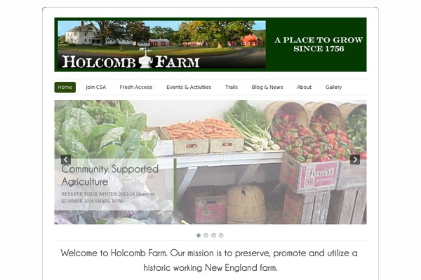 holcombfarm.org site used Colorway Theme