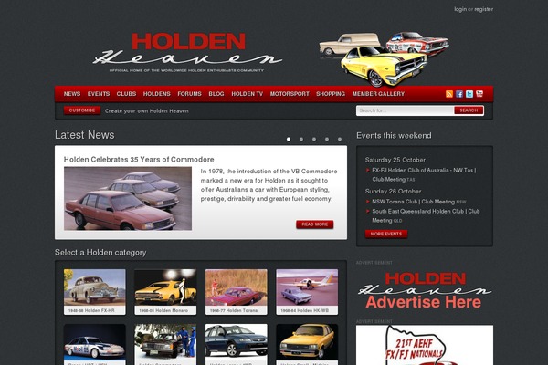 holden.org.au site used Holdenheaven