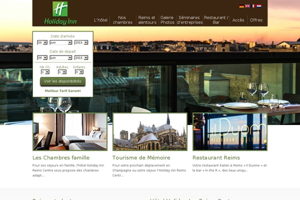 Holidayinn theme site design template sample