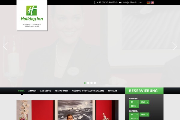 HolidayInn theme websites examples