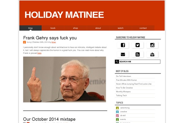 Holiday_Matinee WordPress theme, websites list used Holiday_Matinee theme Holiday_Matinee theme websites examples