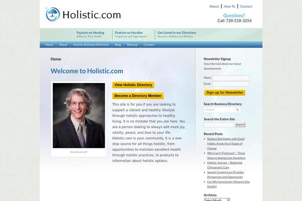 Holistic theme site design template sample