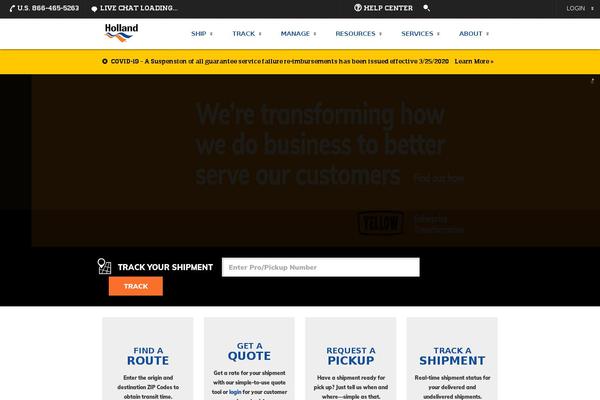 hollandregional.com site used Yrc-freight