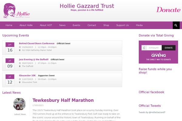 holliegazzard.org site used Hollie-gazzard-trust
