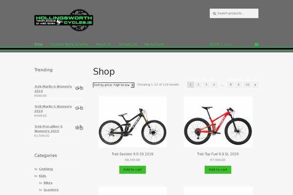 hollingsworthcycles.ie site used Hcycles_theme