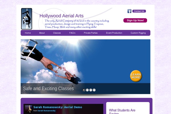 hollywoodaerialarts.com site used Interactive
