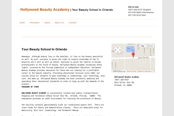 hollywoodbeautyacademy.net site used Onepager2