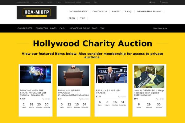 hollywoodcharityauction.com site used At
