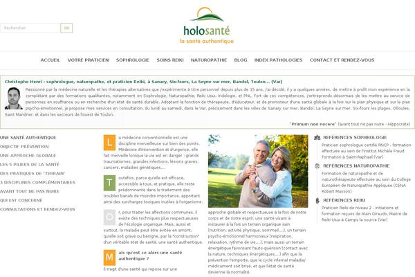 holosante.fr site used Holosante