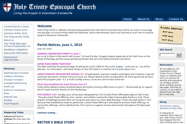 holytrinitygnv.org site used Holytrinity