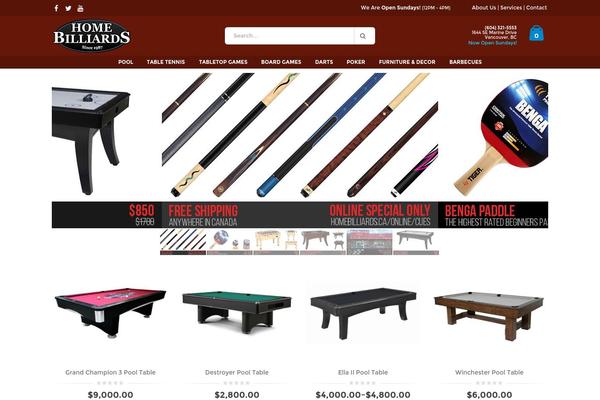 homebilliards.ca site used Hbs