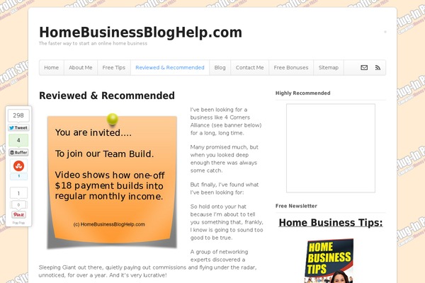 homebusinessbloghelp.com site used Canvas-bk