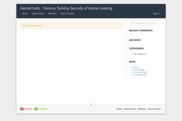 homechefs.co site used Gustos