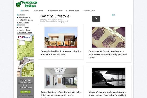 Decor theme site design template sample