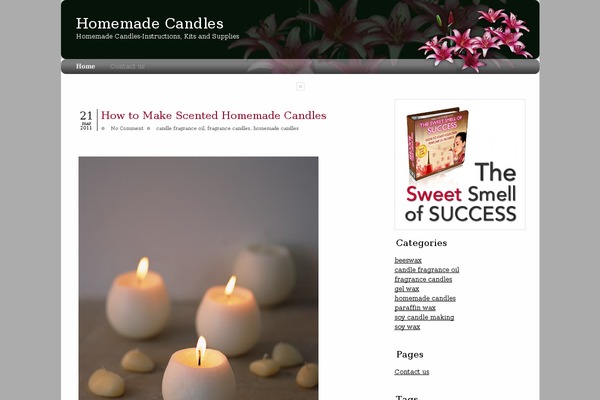 homemadecandles.co site used Bali-flower