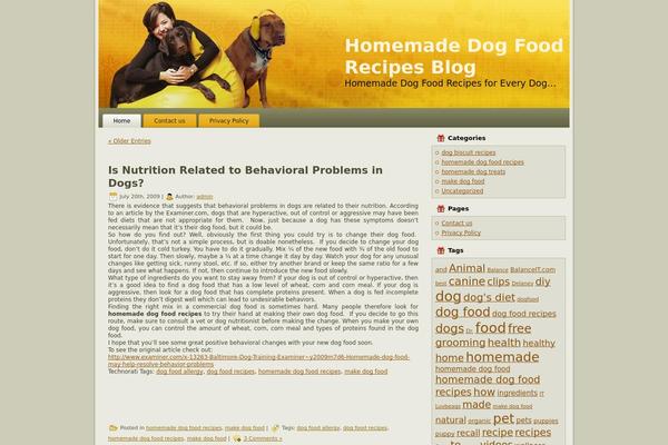 homemadedogfoodrecipesblog.com site used Dogtraining