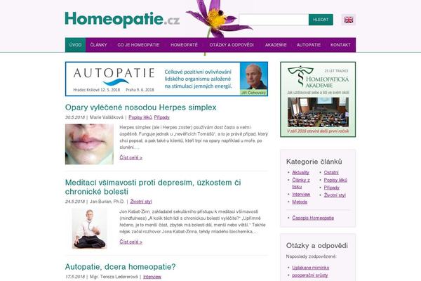homeopatie.cz site used Homeopatie