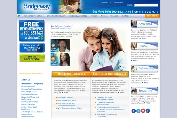 homeschoolacademy.com site used Bridgeway