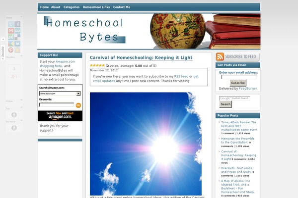 homeschoolbytes.com site used Xeiro