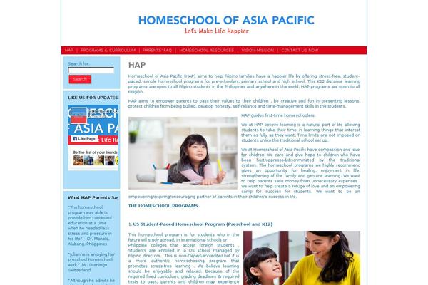 homeschoolofasiapacific.com site used Hapi4