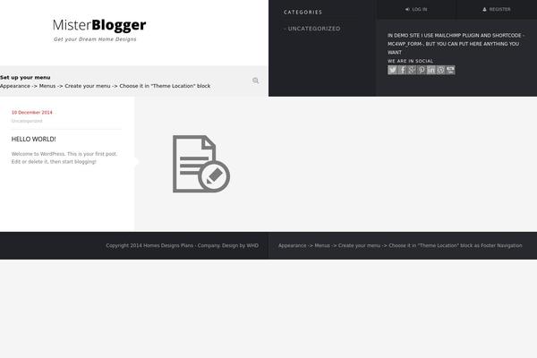 Mr-blogger theme site design template sample