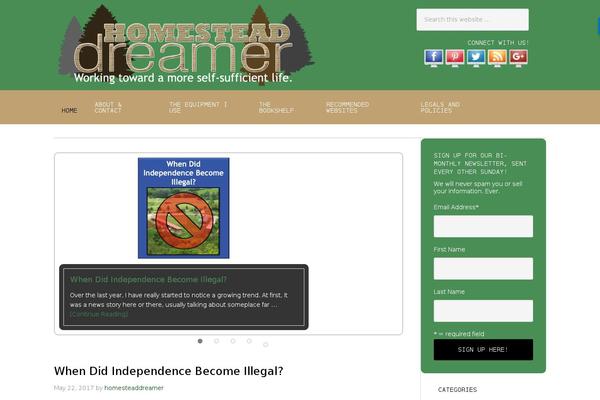homesteaddreamer.com site used Homesteaddreamer
