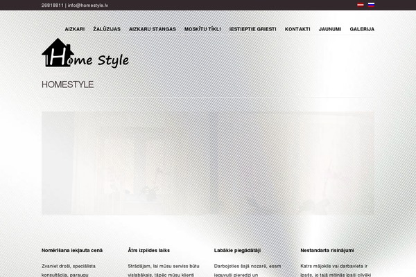 homestyle.lv site used Homestyle
