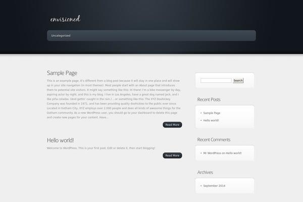 Envisioned theme site design template sample