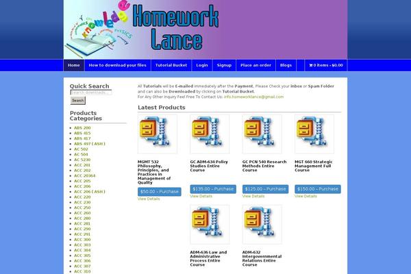 homeworklance.com site used Digital-download-pro