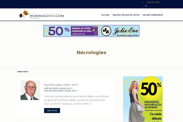 hommagenb.com site used Funeral