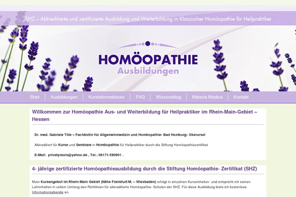 homoeopathie-ausbildungen.de site used Tille2v3