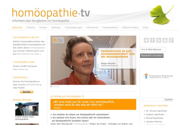 homoeopathie-tv.com site used Greenspace