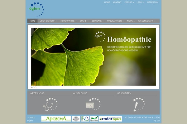 homoeopathie.at site used Homoeopathie-child-theme