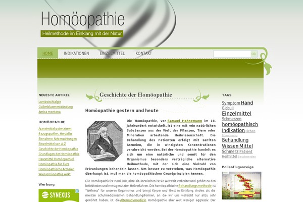 homeopathie WordPress theme, websites list used homeopathie theme homeopathie theme websites examples