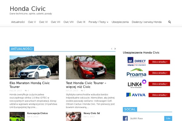 honda-civic.com.pl site used Newspaper