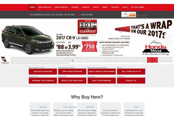 hondawest.ca site used Ed-template-gm-child-gmc