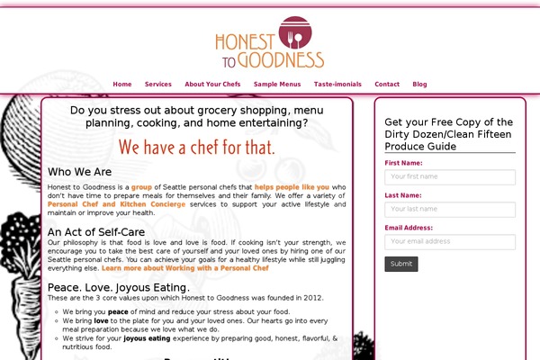 honesttogoodness.com site used Honest-to-goodness