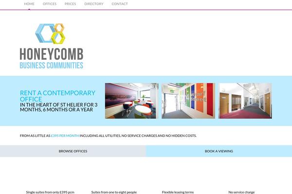 Honeycomb theme site design template sample