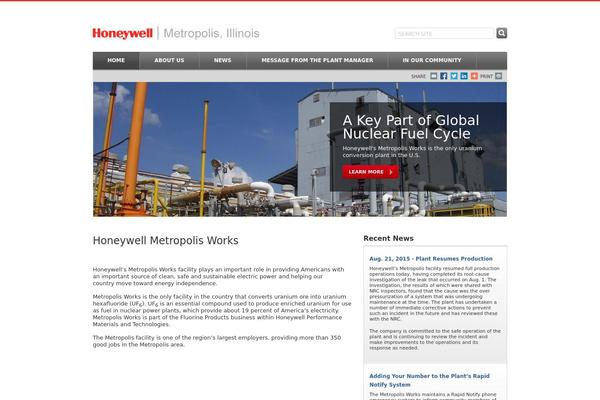 Honeywell theme site design template sample