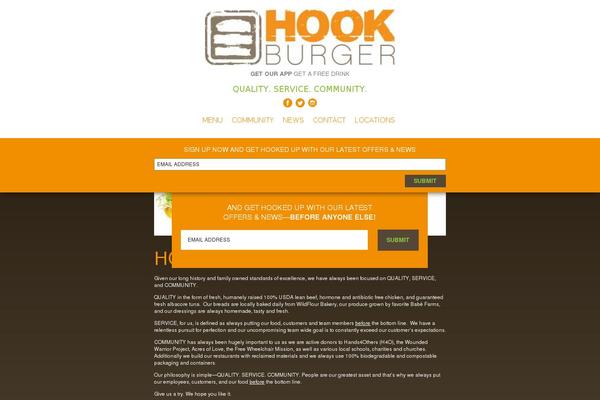 Hook theme site design template sample
