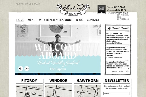 Hooked theme site design template sample