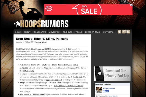 hoopsrumors.com site used Hoopsrumors2014