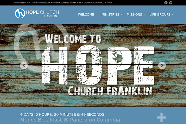 hopechurchfranklin.com site used Savior