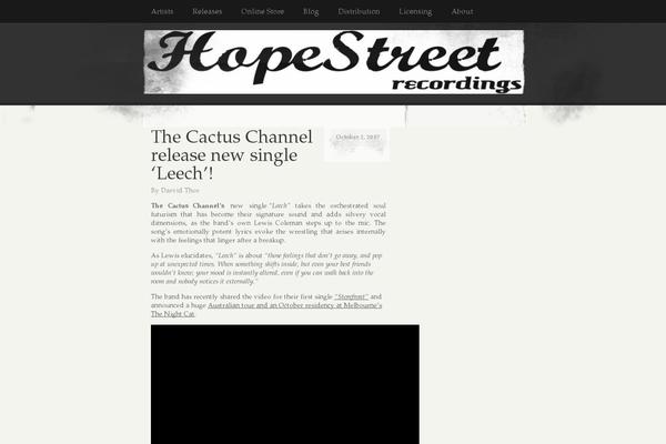 hopestreetrecordings.com site used Elegant-grunge-wpcom