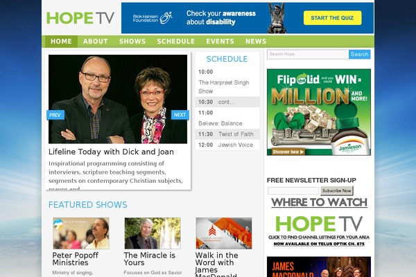 hopetelevision.ca site used Joy11