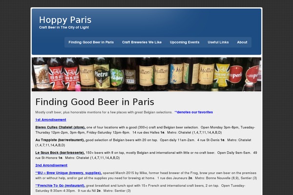 hoppyparis.com site used zeeStyle