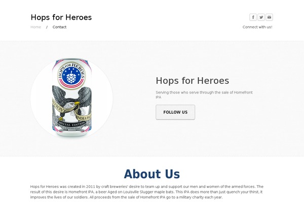 hopsforheroes.com site used Heroes